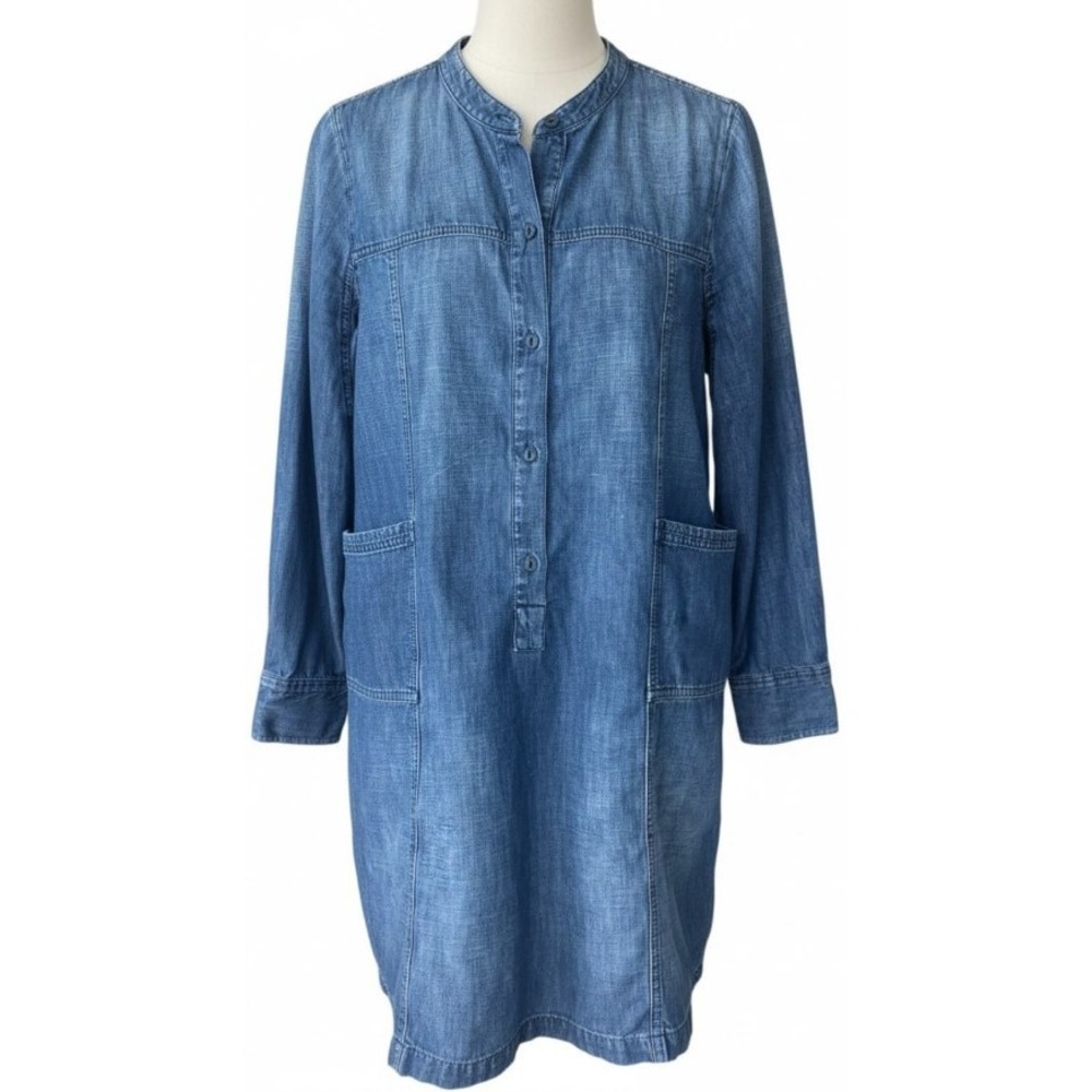 Madewell Womens Denim Downplay Shirtdress Blue Western 70s Teacher Size L